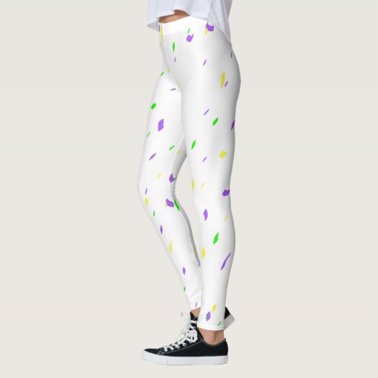 White Mardi Gras Confetti Leggings (Links)