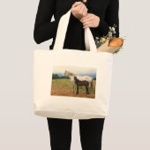 White Mare met Bay Foal Grote Tote Bag (Voorkant (product))