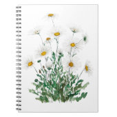 white Margaret daisy waterverf Notitieboek (Voorkant)
