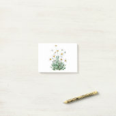 white Margaret daisy waterverf Post-it® Notes (Op bureau)