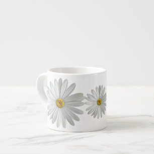 White Marguerite Daisy Flowers Espresso Kop