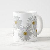 White Marguerite Daisy Flowers Grote Koffiekop (Voorkant rechts)