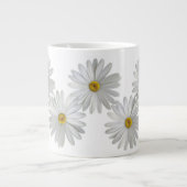 White Marguerite Daisy Flowers Grote Koffiekop (Voorkant)
