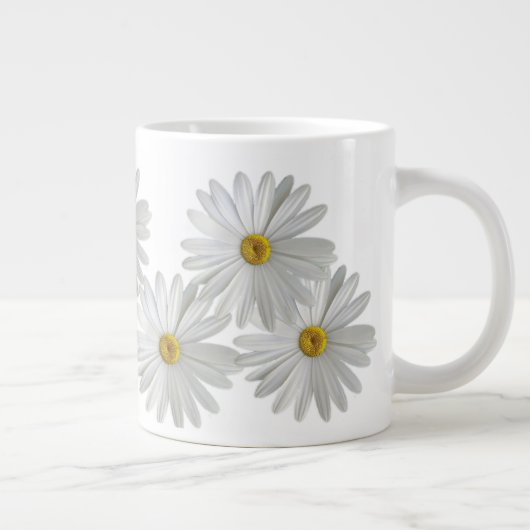White Marguerite Daisy Flowers Grote Koffiekop (Rechts)