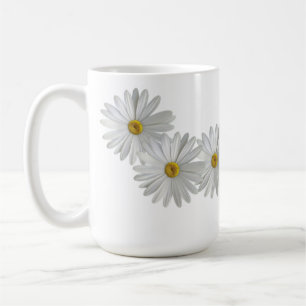White Marguerite Daisy Flowers Koffiemok