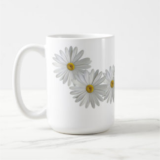 White Marguerite Daisy Flowers Koffiemok
