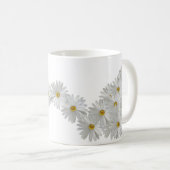White Marguerite Daisy Flowers Koffiemok (Voorkant rechts)