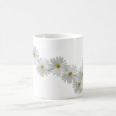 White Marguerite Daisy Flowers Koffiemok (Center)