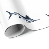 White Marlin Deep Zee Vist Cadeaupapier (Rol Hoek)