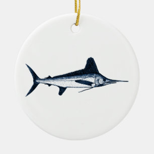 White Marlin Logo Keramisch Ornament