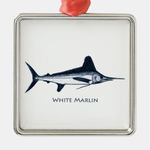 White Marlin Logo Metalen Ornament