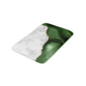 White marmer Hunter Green Agate Gold Glitter Badmat (Gekanteld)