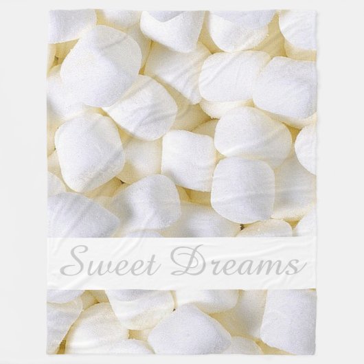 White Marshmallows Fleece Blanket (Voorkant)
