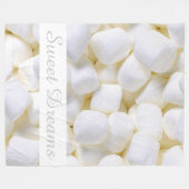 White Marshmallows Fleece Blanket Deken (Voorkant (Horizontaal))