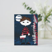 White Mask Serial Killer Briefkaart (Staand voorkant)