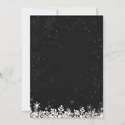 White Mason Jar Lights Snowflakes kerst Kaart (Achterkant)