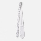 White Masonic Stropdas gepatterd (Achterkant)