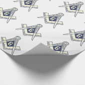 White Masonic Wrapping Paper Cadeaupapier (Hoek)