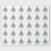 White Masonic Wrapping Paper Cadeaupapier (Vlak)