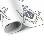 White Masonic Wrapping Paper Cadeaupapier (Rol Hoek)