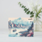 white mass mailing seattle-briefkaarten briefkaart (Staand voorkant)