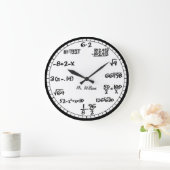 White Math Equivalence Custom Large Clock Grote Klok (Huis)
