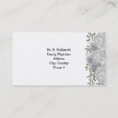 White Mauve Floral Medical Appointment Afsprakenkaartje (Achterkant)