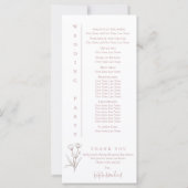 White & Mauve huwelijksceremonie (Achterkant)