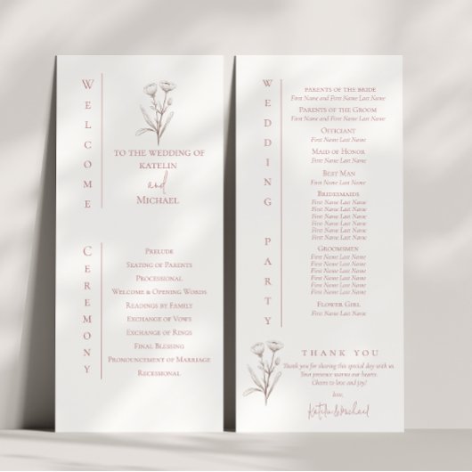 White & Mauve huwelijksceremonie