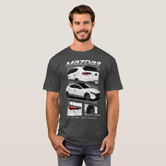 White Mazda 3 Zoomzoom T-shirt (Voorkant volledig)