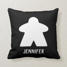 White Meeple Pillow | Aangepaste tekst | One/Patte Kussen