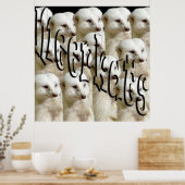 White Meerkat Army en Logo, Poster (Keuken)