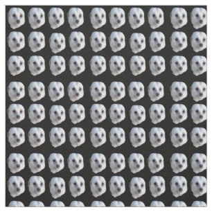 White Meerkat faces on Black, Stof