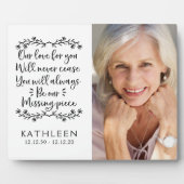 White Memorial Typography Photo Keepomwille Fotoplaat (Voorkant)