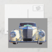 White Mercedes Benz 300 Luxury Car Briefkaart (Voorkant / Achterkant)