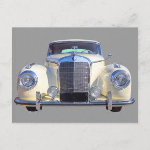 White Mercedes Benz 300 Luxury Car Briefkaart