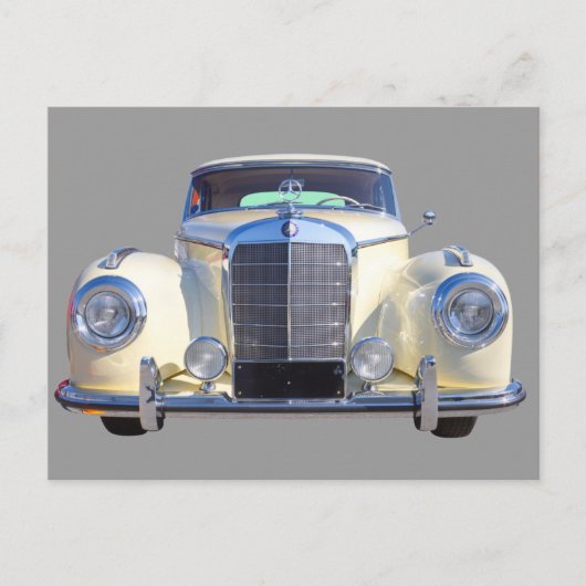 White Mercedes Benz 300 Luxury Car Briefkaart (Voorkant)
