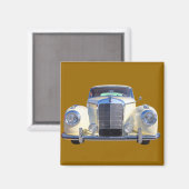 White Mercedes Benz 300 Luxury Car Magneet (Voorkant / Achterkant)