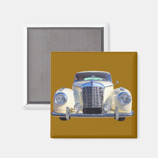 White Mercedes Benz 300 Luxury Car Magneet (Voorkant / Achterkant)