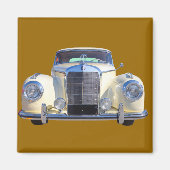 White Mercedes Benz 300 Luxury Car Magneet (Voorkant)