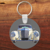 White Mercedes Benz 300 Luxury Car Sleutelhanger (Voorkant)