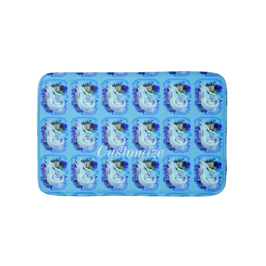 White Mermaid Sitting Thunder_Cove Badmat (Voorkant)