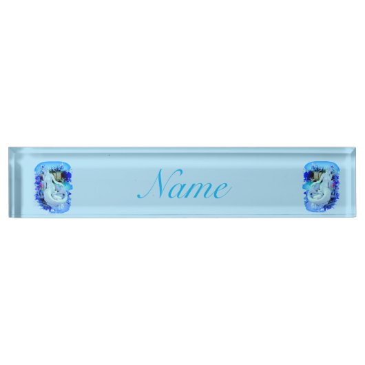 White Mermaid Sitting Thunder_Cove Naambordje (Voorkant)