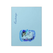 White Mermaid Sitting Thunder_Cove Notitieblok (Linkerzijde)
