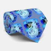 White Mermaid Sitting Thunder_Cove Stropdas (Opgerold)