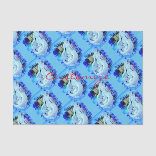 White Mermaid Sitting Thunder_Cove Tissuepapier (Voorkant)