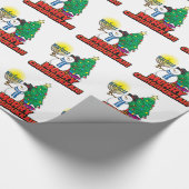 White Merry Chrismukkah Wrapping Paper Cadeaupapier (Hoek)