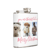 White Merry kerst Beste pap ooit foto Heupfles (Rechts)