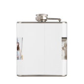 White Merry kerst Beste pap ooit foto Heupfles (Achterkant)