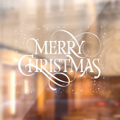 White Merry kerst Raamsticker (Vel 2)